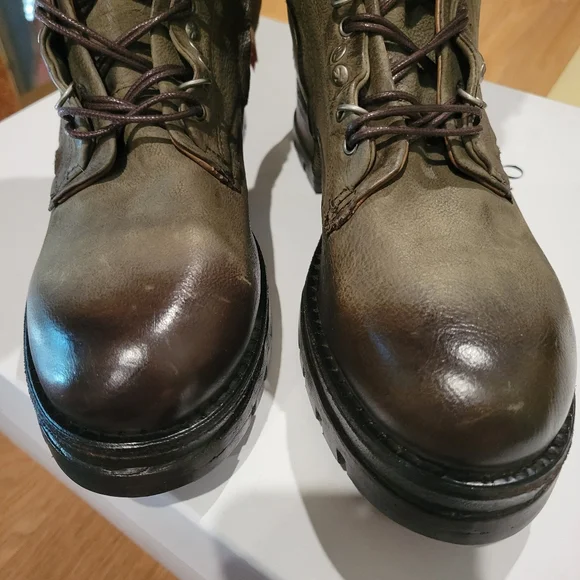 NIB A.S.98 Hubie Jungle Green Combat Boots 38 - Picture 7 of 8